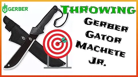 Throwing Gerber Gator Machete Jr.