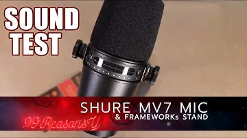 Shure MV7  Microphone Sound Test | Gator Frameworks Mic Stand
