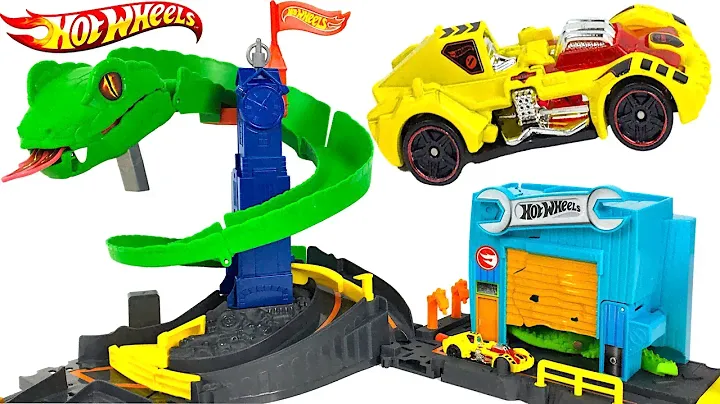 UNBOXING HOT WHEELS CITY GATOR GARAGE ATTACK PLAYSET WITH ROBOTIC ARMS & CHOMPING GATOR FROM MATTEL