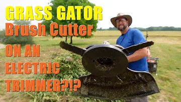 Grass Gator Brush Cutter Blades On An Electric Trimmer