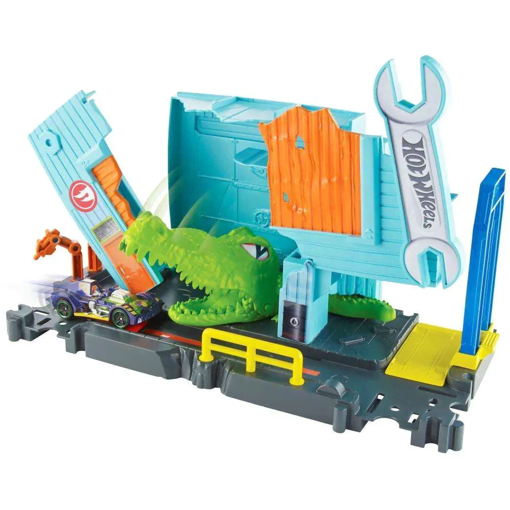 Hot Wheels City Gator Garage Attack Play Set-0
