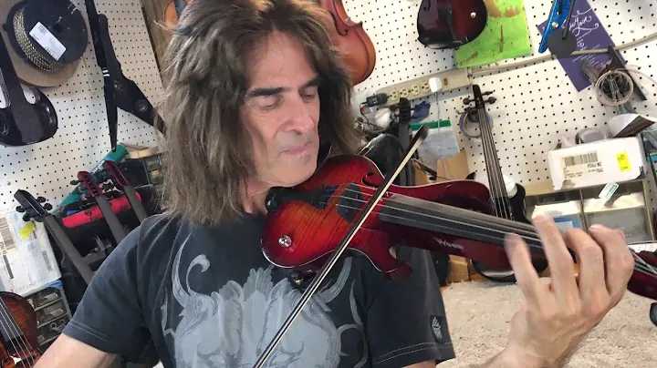 Wood Katana Sabre 4 String Electric Violin, Tiger Cherry Burst | Gear4music demo